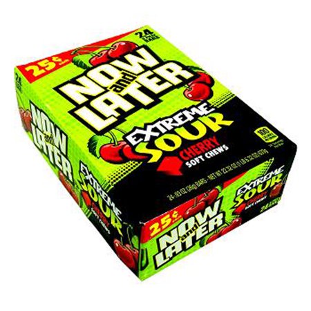 Now and Later Extreme Sour Cherry Candy 24ct boxes