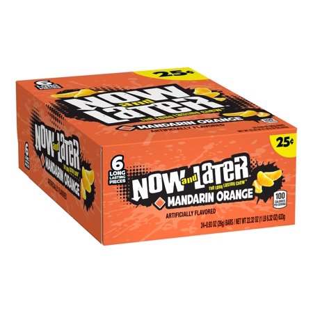Now and Later Mandarin Orange Candy 24ct boxes