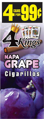 4 Kings Napa Grape Cigarillos 4 for 99 / 60ct