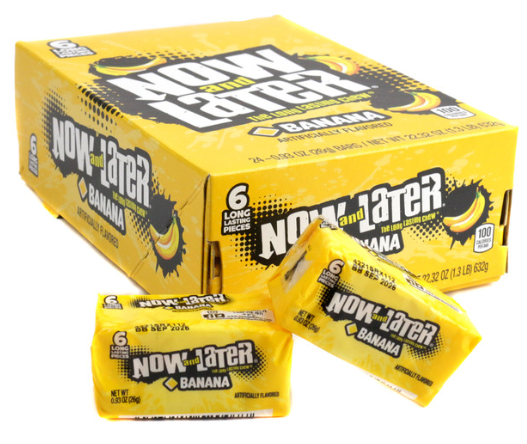 Now and Later Banana Candy 24ct