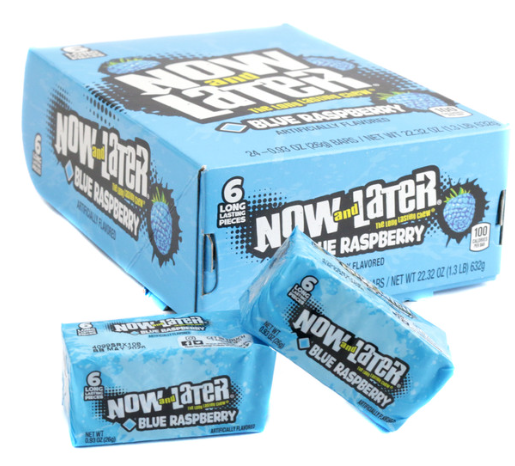 Now and Later Blue Raspberry Candy 24ct