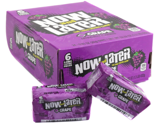 Now and Later Grape Candy 24ct