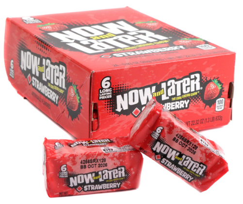 Now and Later Strawberry Candy 24ct