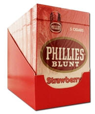 Phillie Strawberry Blunt Cigars pack 10/5's - 50 cigars