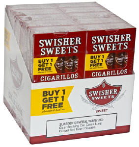 Swisher Sweets No Tip Cigarillo Cigars Buy 1 Get 1 Free (100 cigars)