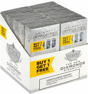 Swisher Sweets No Tip Diamonds Cigarillo Cigars Buy 1 Get 1 Free (100 cigars)