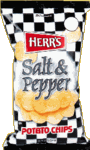 Herr's Salt and Pepper Potato Chips 1oz bags