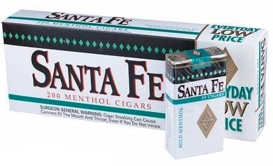 Santa Fe Lite Menthol Little Cigars 10/20's - 200 cigars
