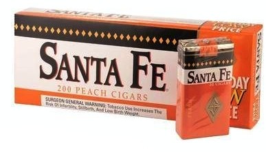 Santa Fe Peach Little Cigars 10/20's - 200 cigars