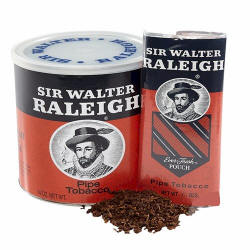 Sir Walter Reigh Pipe Tobacco 14oz cans & 1.5oz pouches