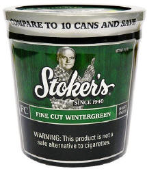 Stoker's Fine Cut Wintergreen Tobacco 12oz Tub