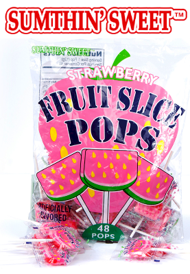 Sumthin' Sweet Pops Strawberry 48ct