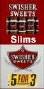Swisher Sweets Slims Cigars Buy 1 Get 1 Free (100 cigars)