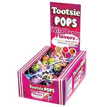 Tootsie Roll Wild Berry Pops Assorted Flavors 100ct Candy