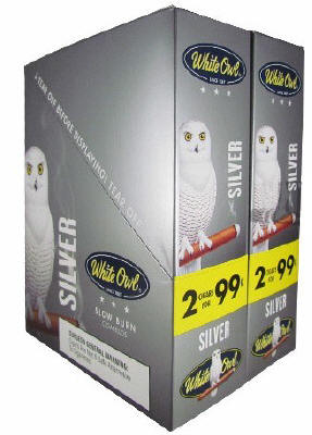 White Owl Silver Cigarillo2 for 99 cigars - 60 cigarillos
