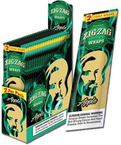 Zig Zag Apple Cigar Wraps 25-2ct - 50 wraps