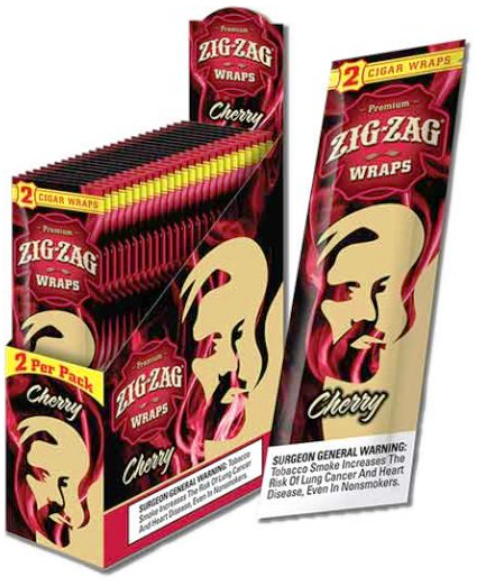 Zig Zag Cherry Cigar Wraps 25-2ct - 50 wraps