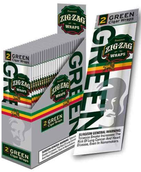 Zig Zag Green Island Cigar Wraps 25-2ct - 50 wraps