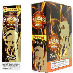 Zig Zag Peach Cigar Wraps 25-2ct - 50 wraps