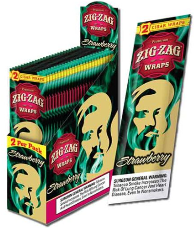 Zig Zag Strawberry Cigar Wraps 25-2ct - 50 wraps