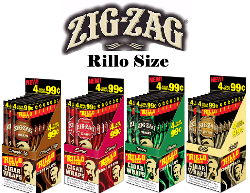 Zig Zag Rillo Size Cigar Wraps 15-4ct - 60 wraps each box