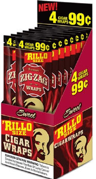 Zig Zag Sweet Rillo Cigar Wraps 15/4's - 60 wraps